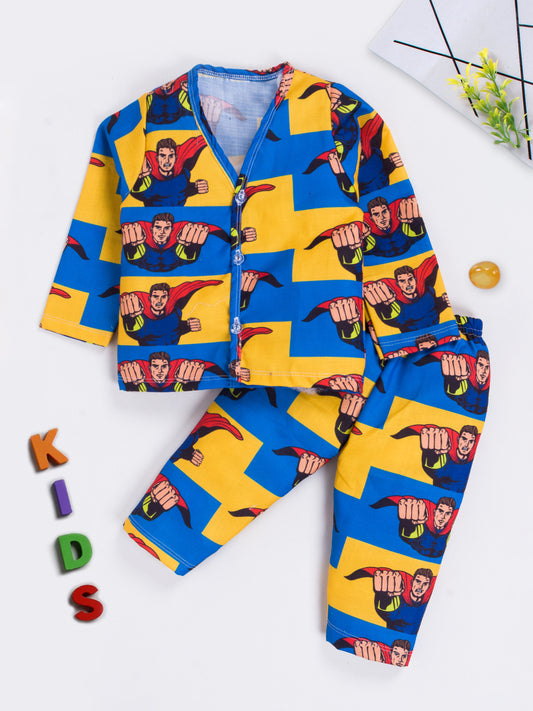 Dress your little hero in this vibrant and stylish 2-piece printed outfit